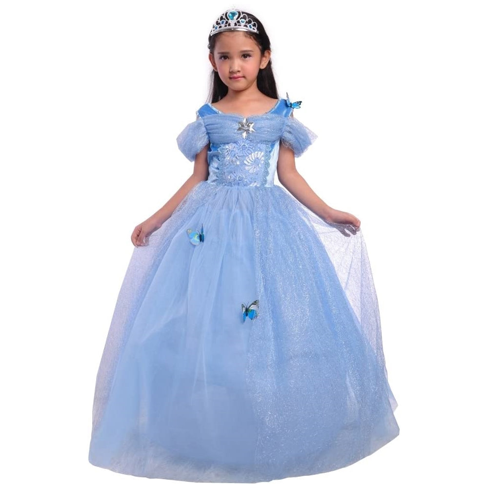 Disfraces de Vestido de princesa talla 5 a 6 años azul