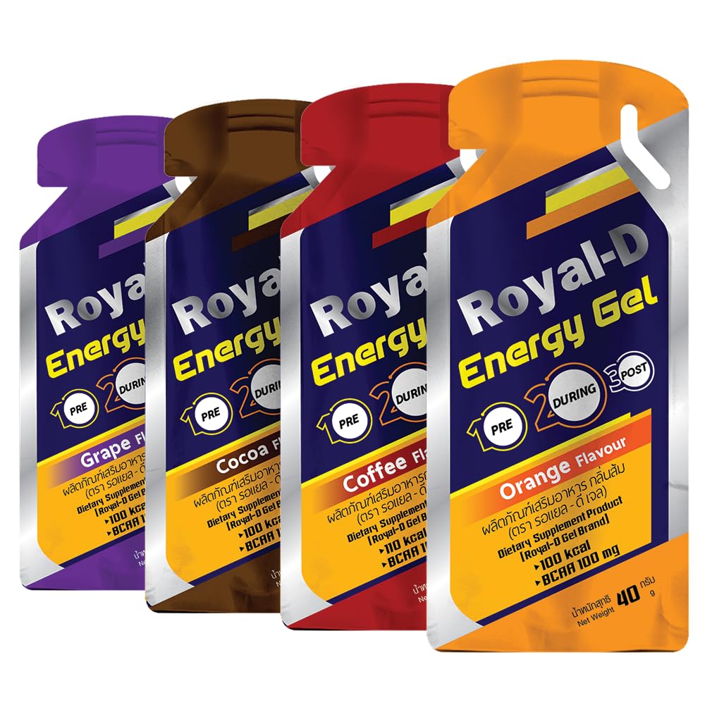 Gel Energético Royal-D para running, variedad, 20 pzas