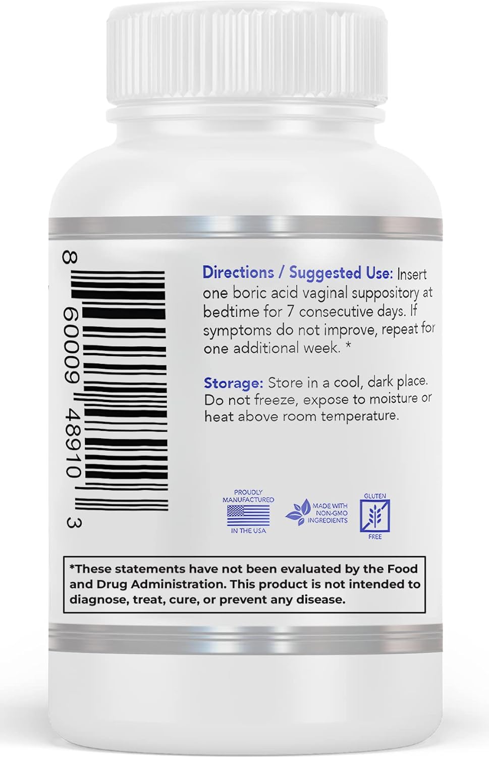 60 supositorios de ácido bórico Tratamiento natural