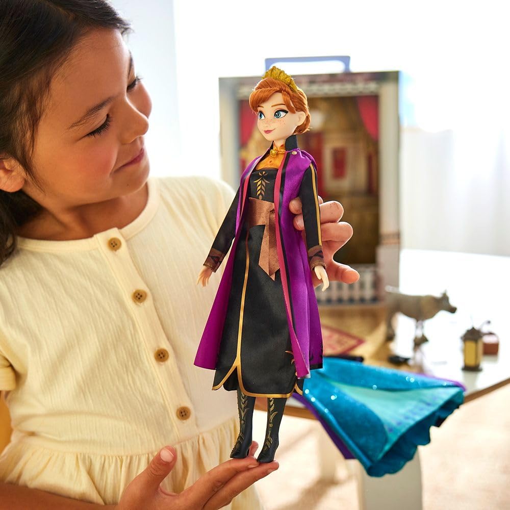 Muñeca Princesa Anna Disney Store, 11, incluye libro y vestido