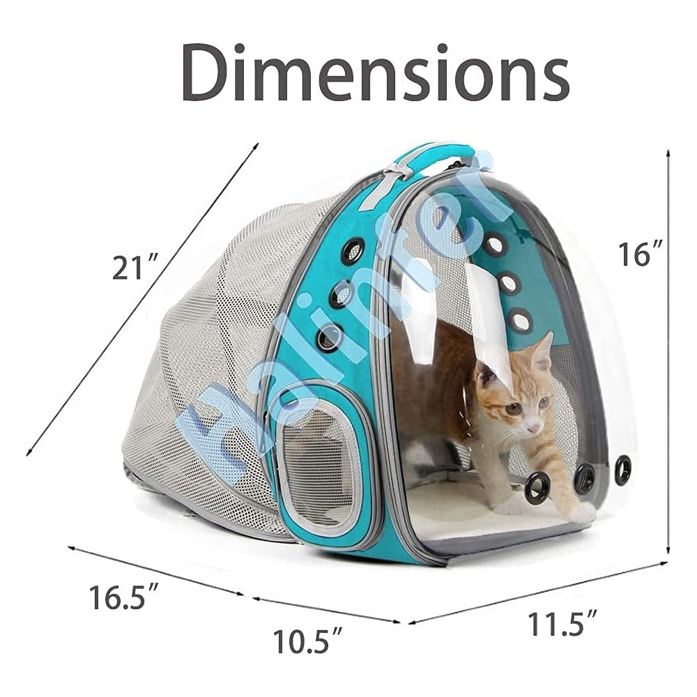 Mochila expandible para gatos de astronauta con ventana