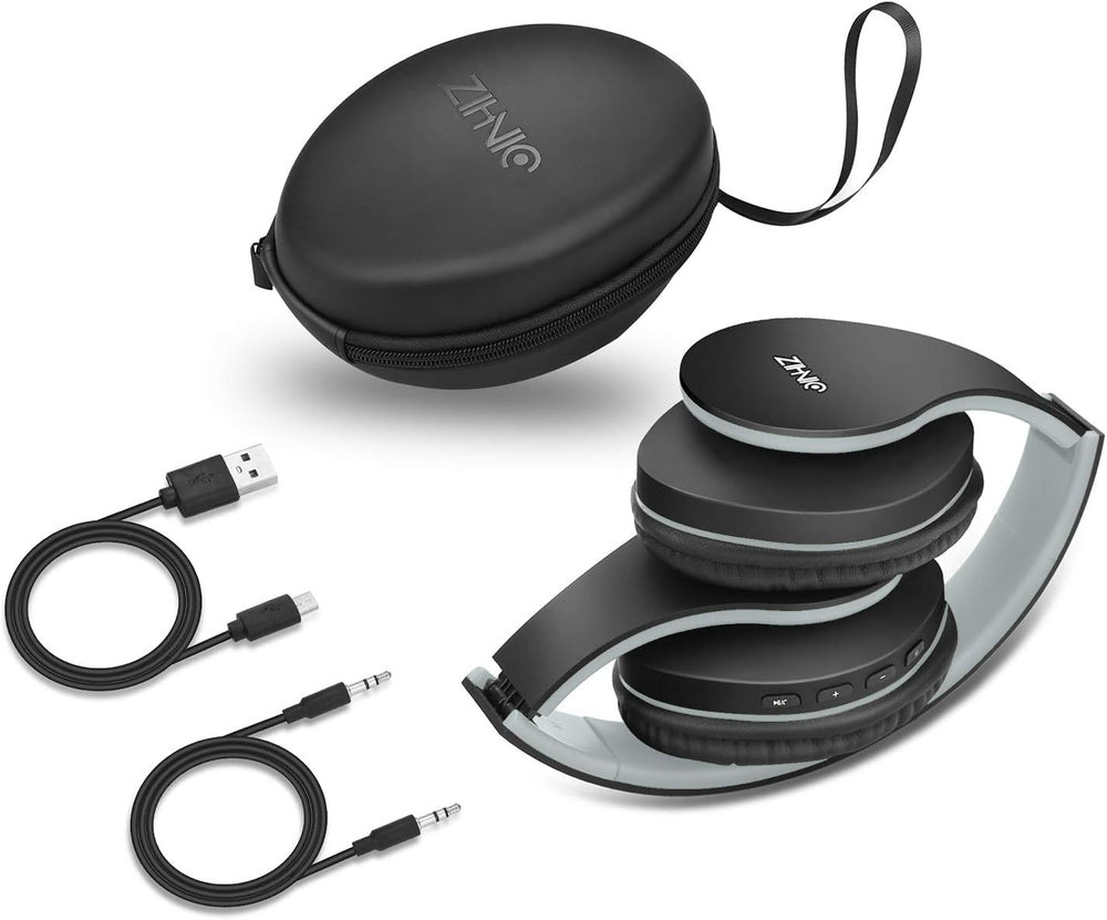 Auriculares ZIHNIC Bluetooth Plegables, Inalámbricos y Con Cable