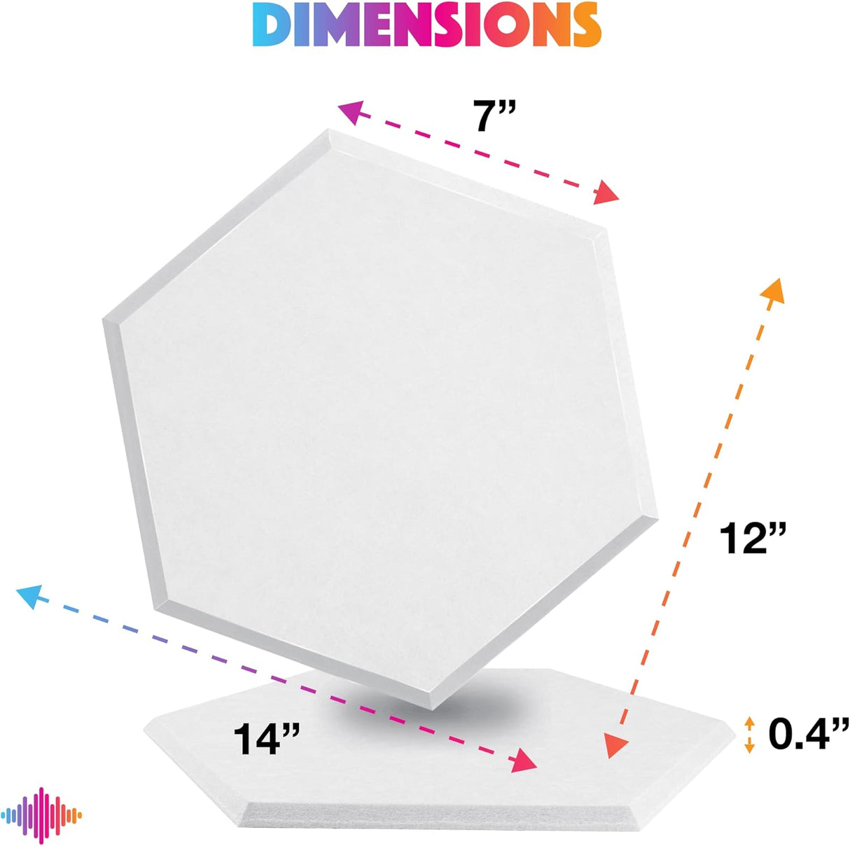 Paneles Acústicos Hexagonales Sonic, 14x12x0.4, Aislamiento