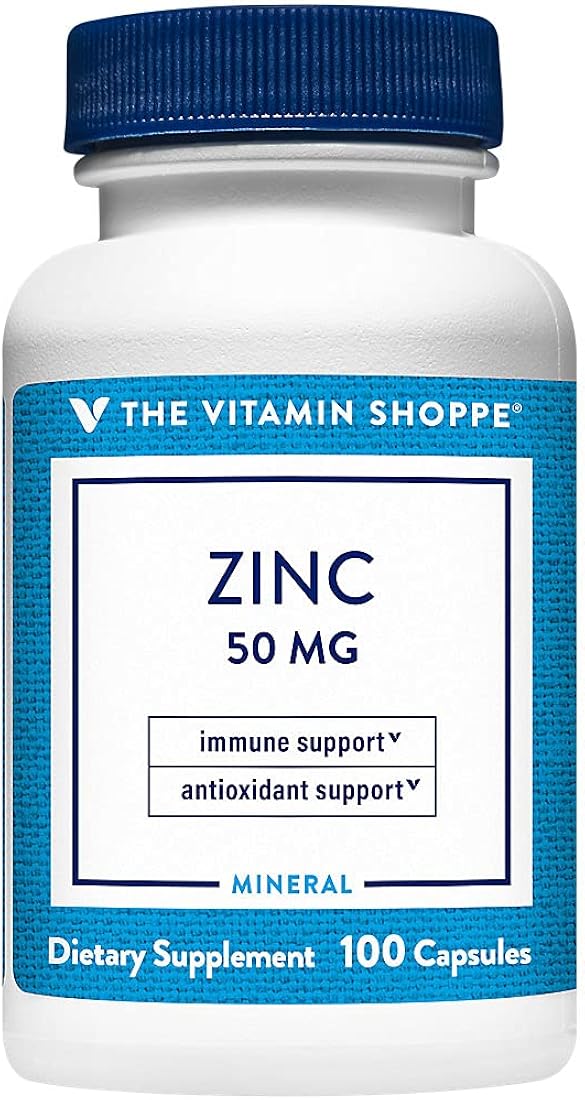 Suplemento antioxidante Zinc 50mg Apoya función inmunológica