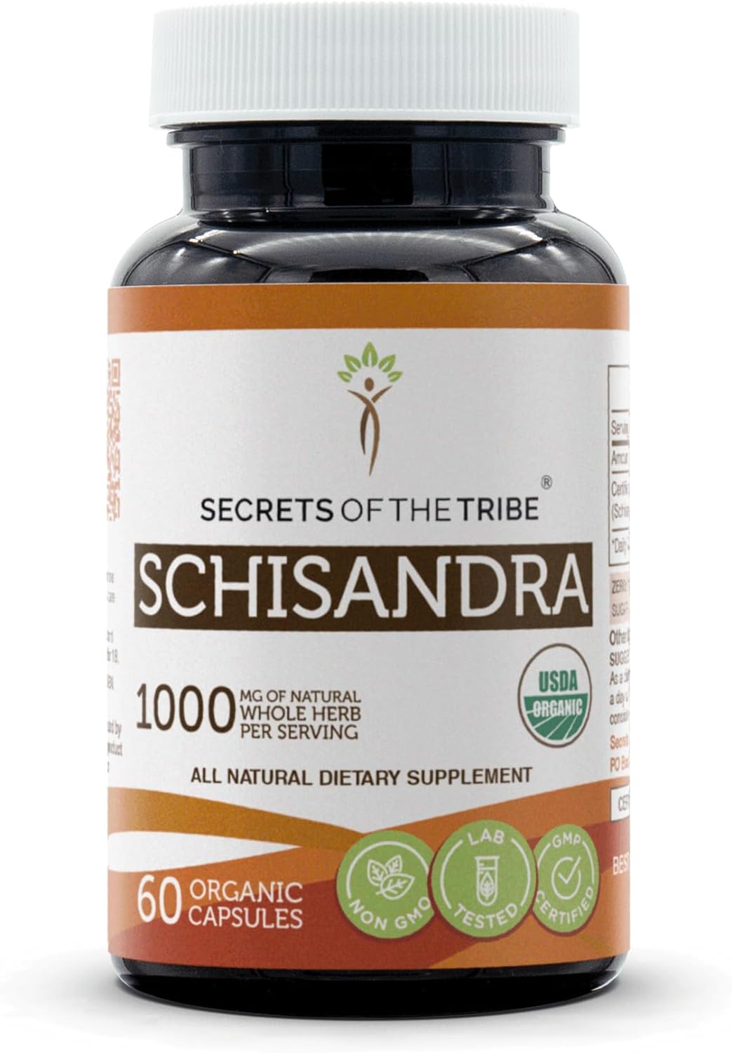 Secrets of the Tribe Schisandra 60 cápsulas, 1000 mg, USDA