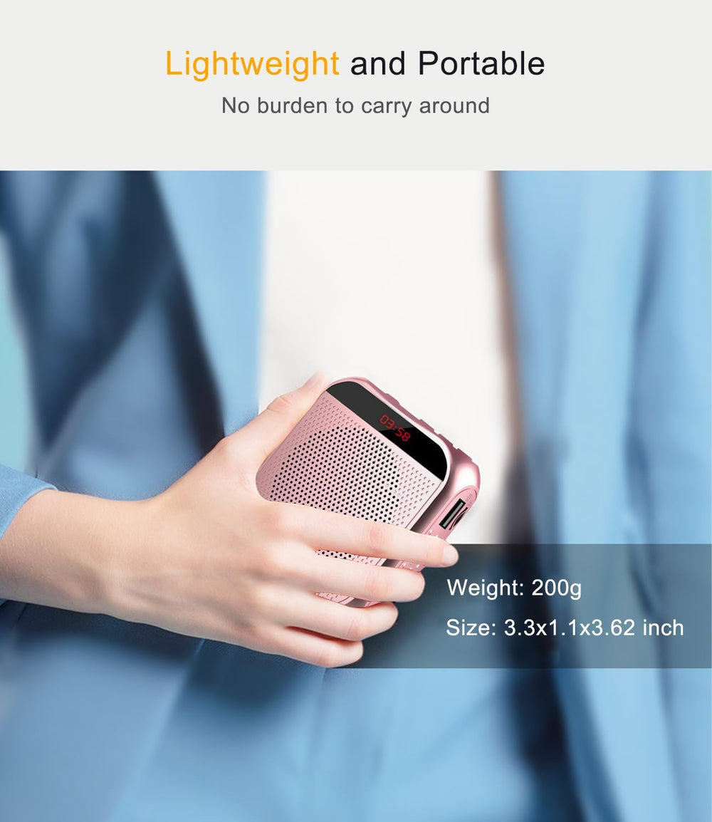 Amplificador de Voz Mini para Profesores - Micrófono Inalámbrico