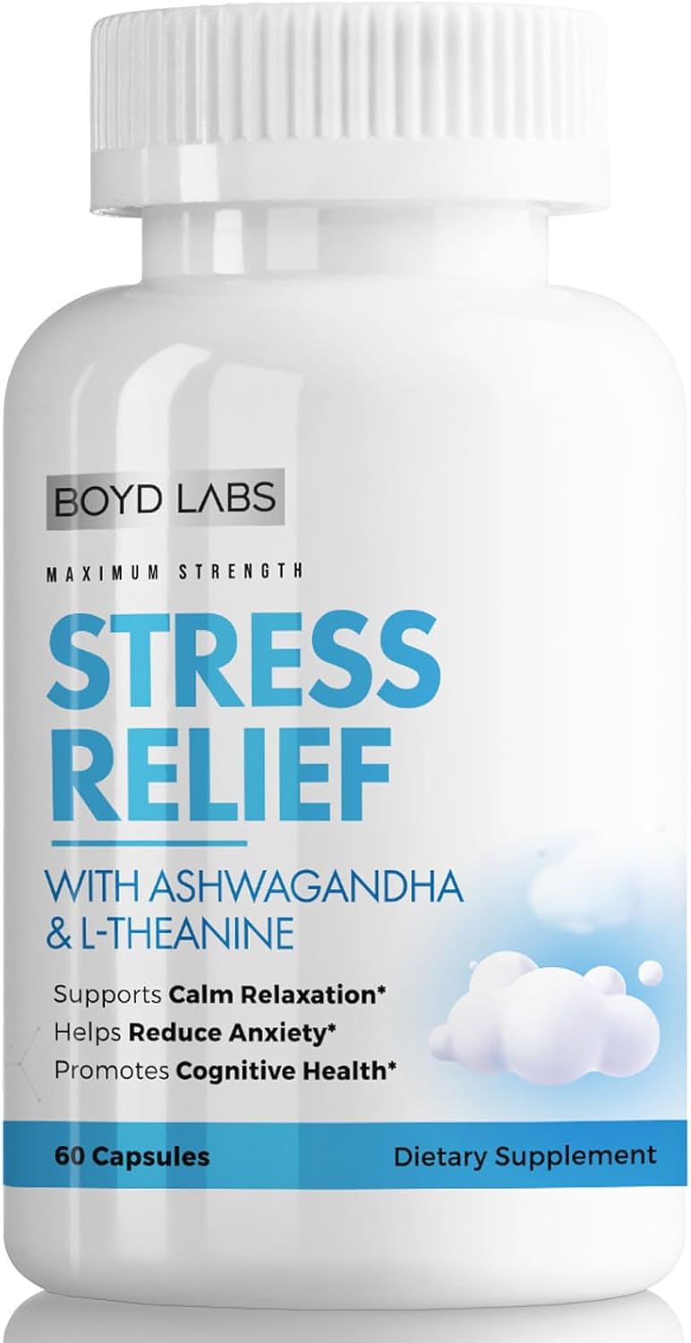 Suplemento de Ashwagandha y L-Theanina, 60 cápsulas, marca X