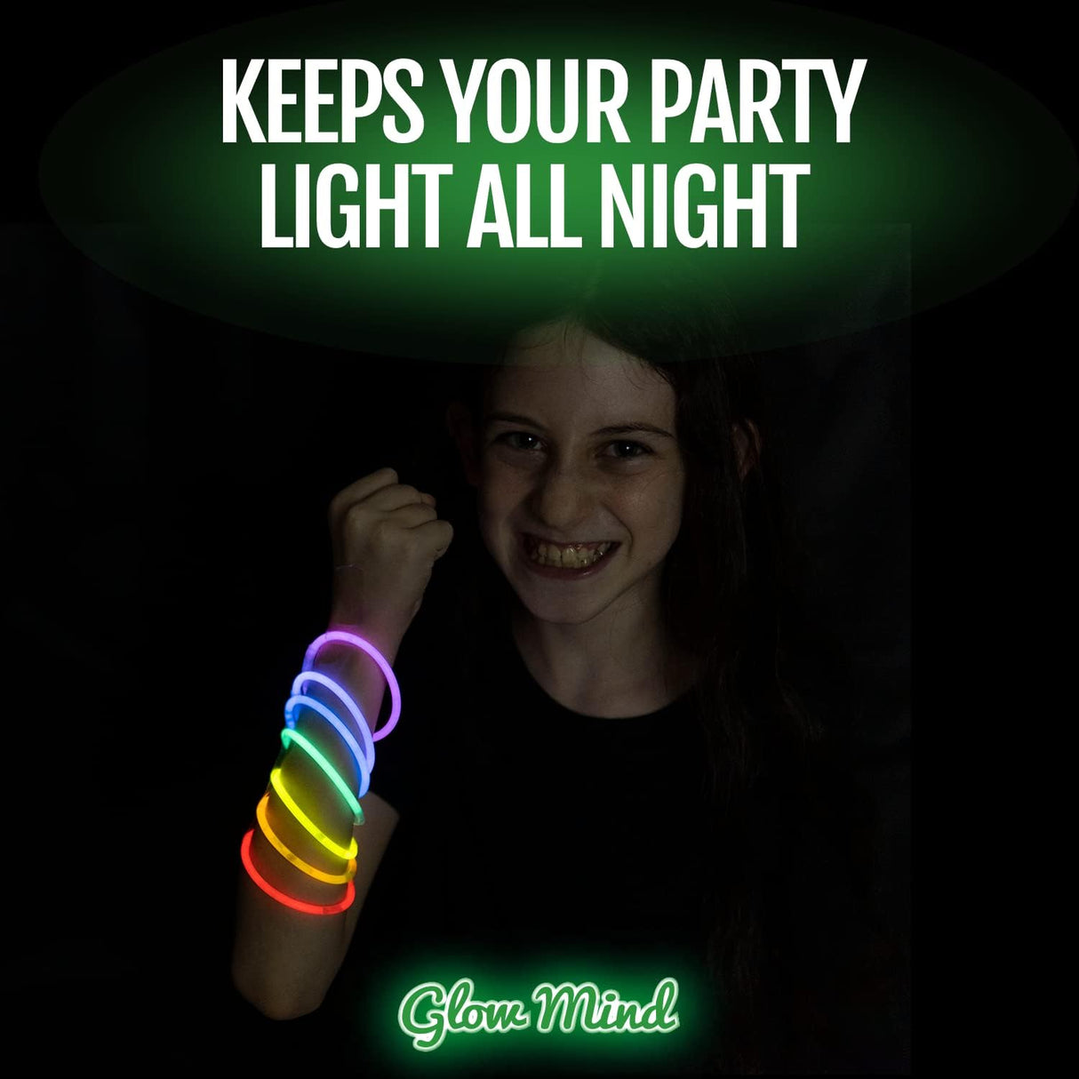 Suministros para fiestas a granel, paquete de 100 varillas luminosas que brillan en la oscuridad de 8 pulgadas y conectores para pulseras y collares, para niños y adultos