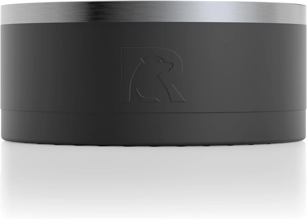 Bowl para perros RTIC, acero inoxidable, portátil y Negro