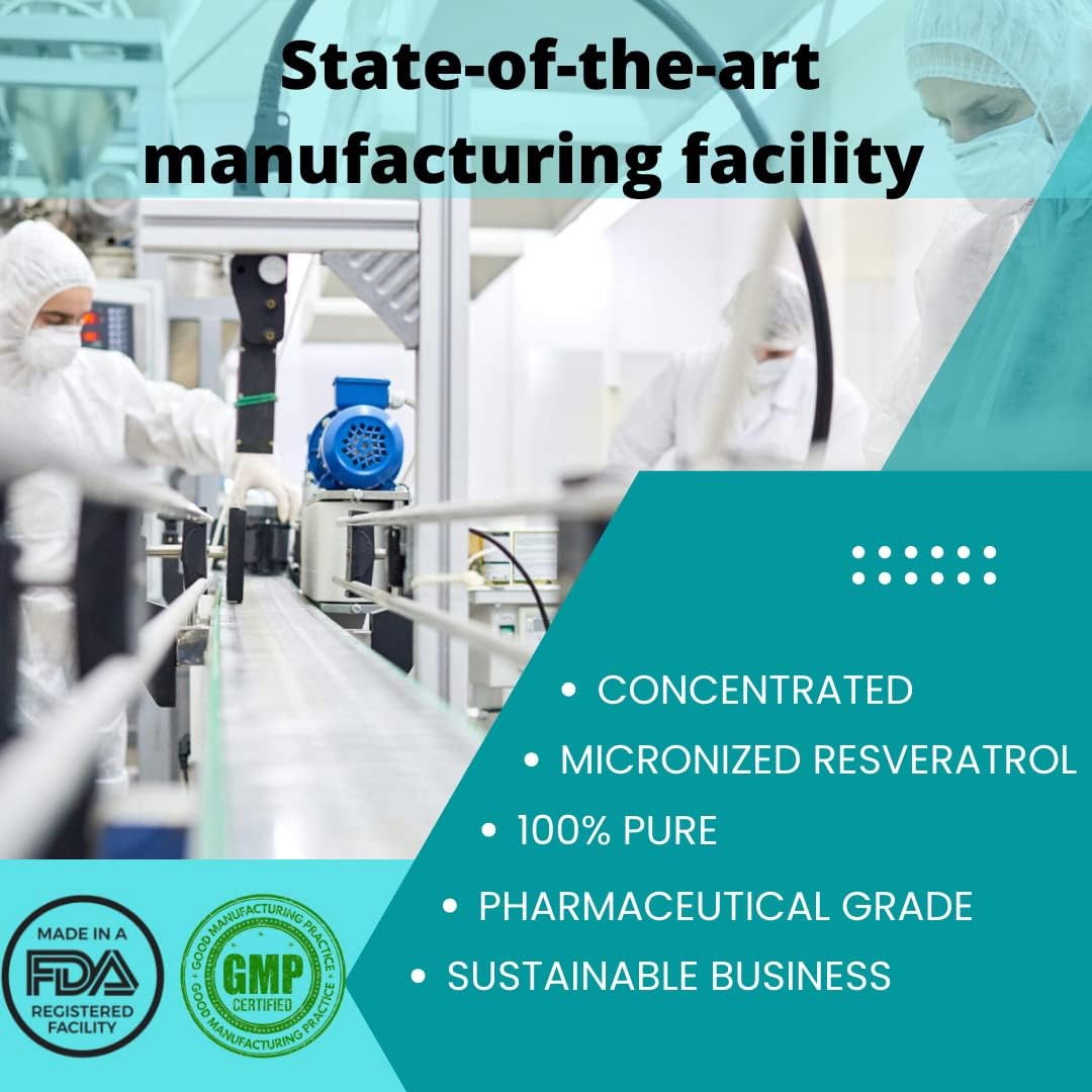 Suplemento de resveratrol micronizado antioxidante 60 unidad