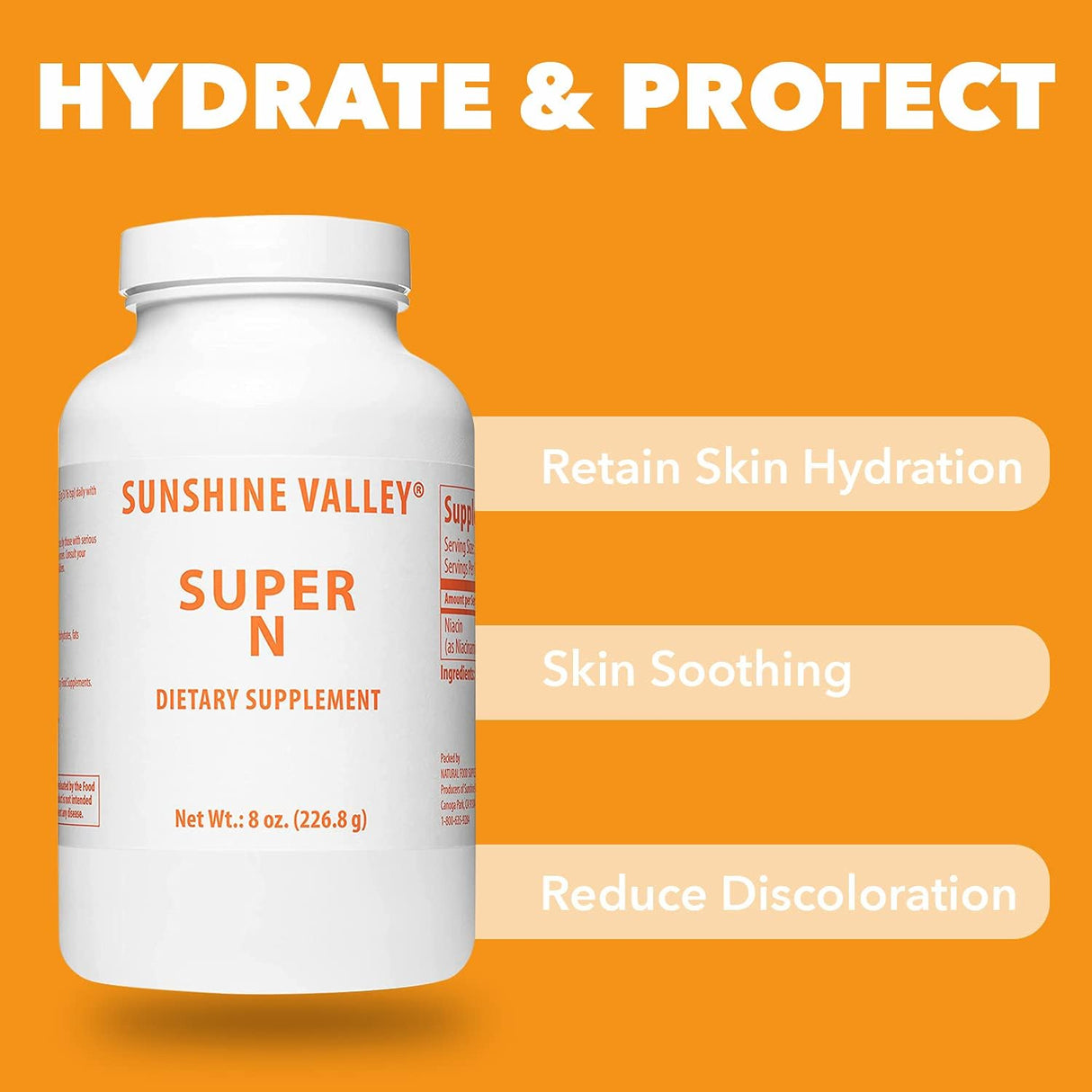 Suplemento N Niacinamida (vitamina B3) en polvo sin OMG 35oz