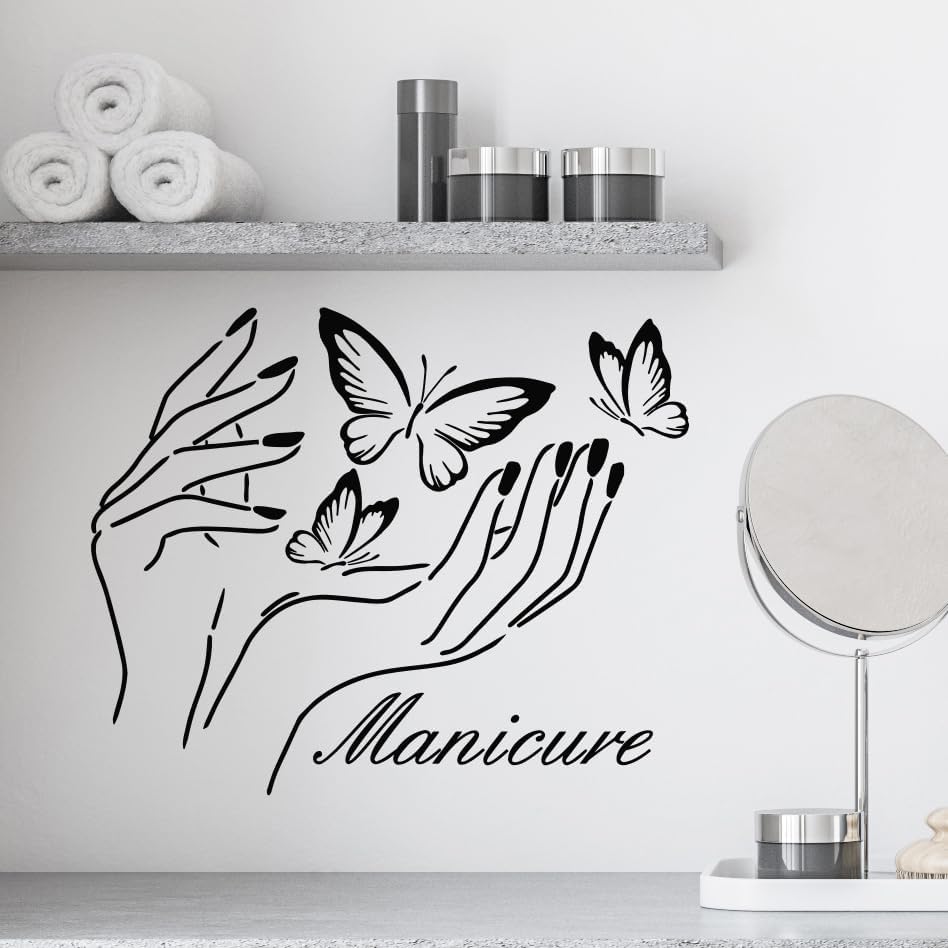 Vinilo Decorativo Uñas Diseño Mariposas G6573