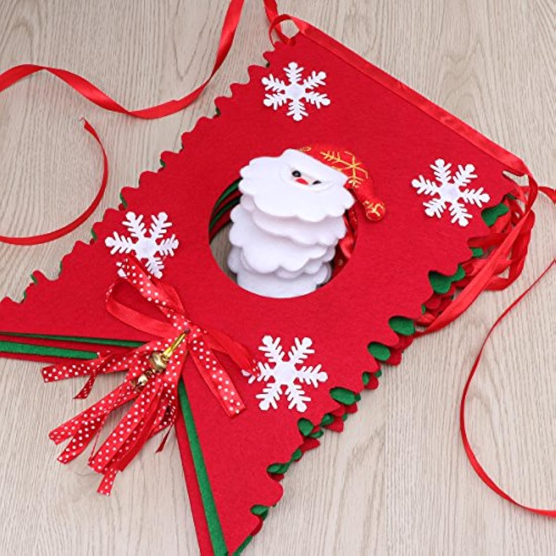 Patrón de Papá Noel de Navidad guirnalda