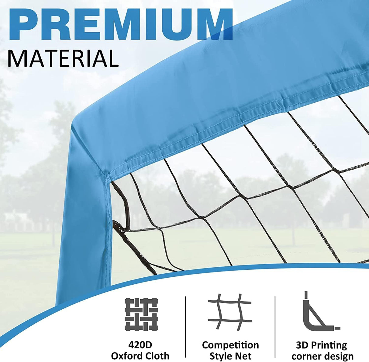 Porteria de futbol infantil con red y bolso de traslado