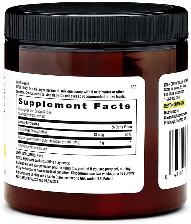 Suplemento BEYOND RAW Chemistry Labs HMB Powder 30 porc