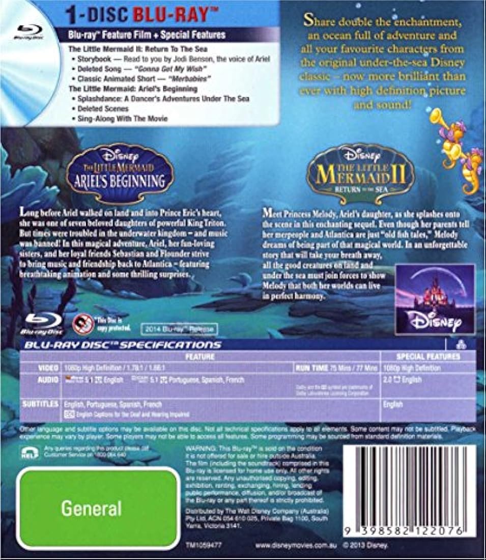 The Little Mermaid DVD Movie Platinum Edition
