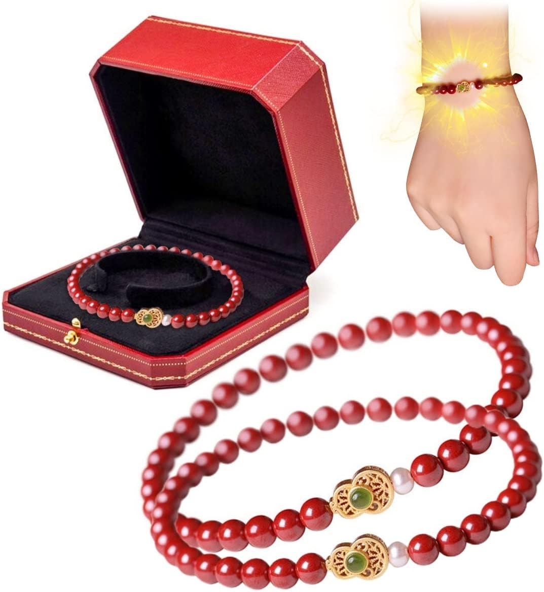 Pulsera Feng Shui Calabaza Cinabrio Amuleto Suerte y Protección
