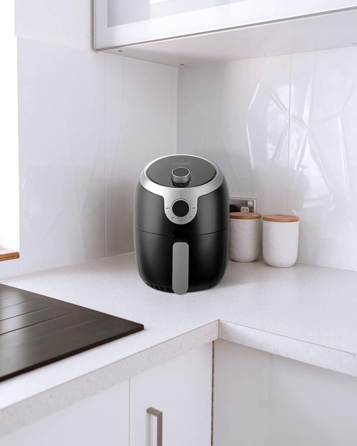 Freidora de aire COSMO COS-23AFAKB 2.3QT, 1000W, temporizador