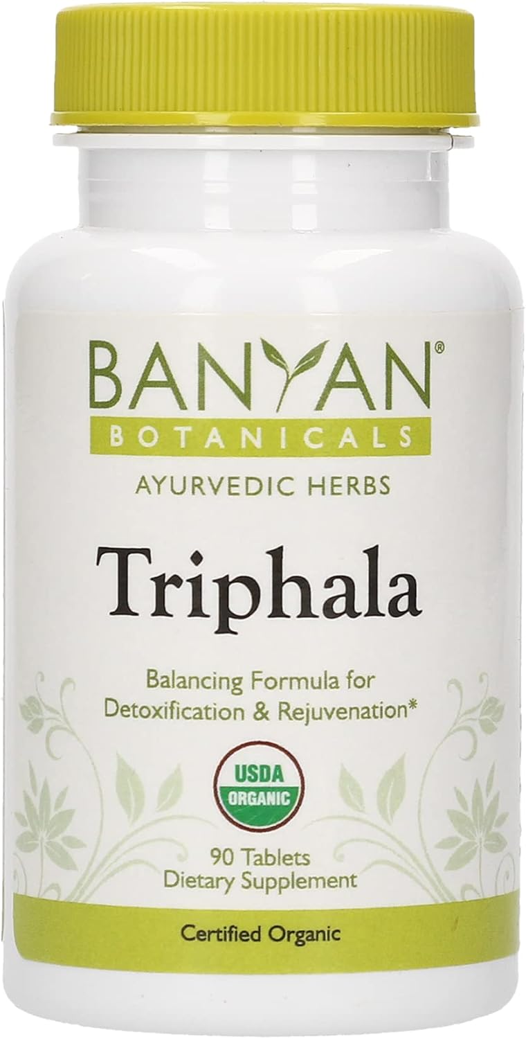 Suplemento Banyan Botanicals Triphala USDA orgánico
