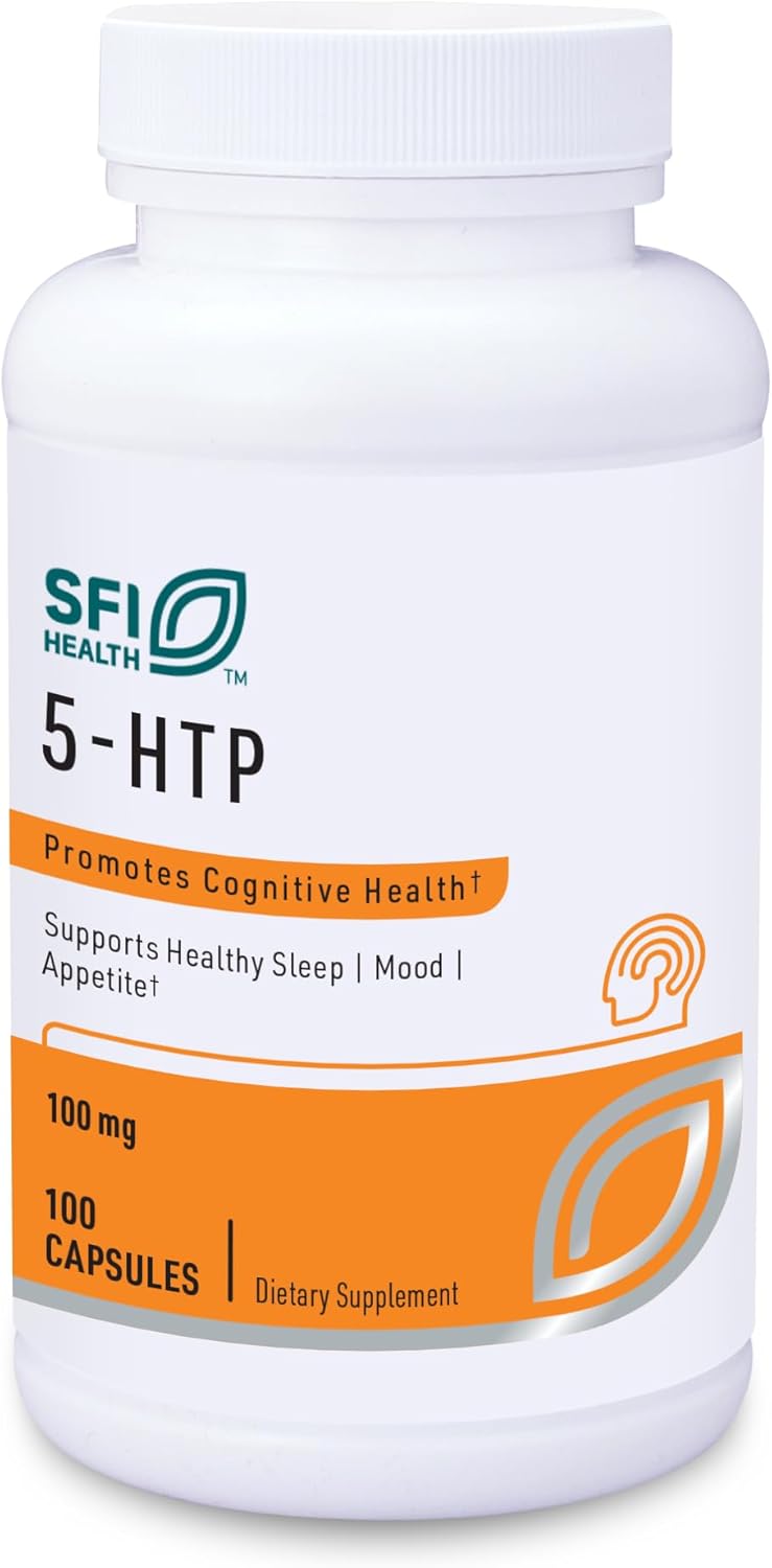Suplemento 5-HTP 100 mg Klaire Labs, Apoyo al Ánimo, 100 Caps