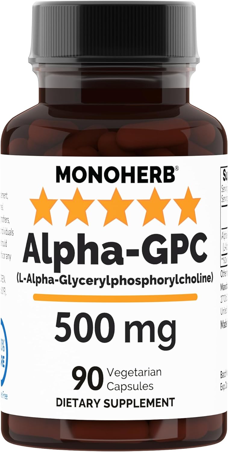 Alpha-GPC 500 mg - Cápsulas Veganas para Apoyo Cerebral