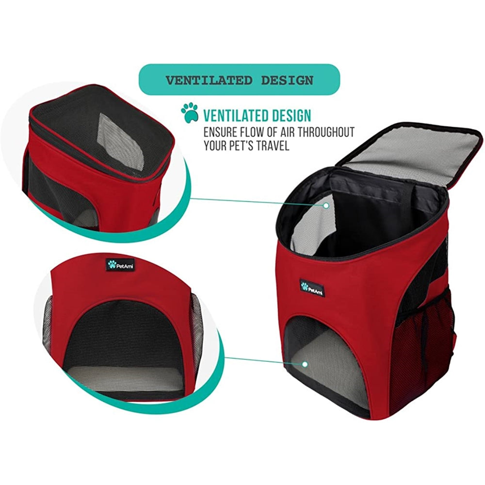 Mochila de transporte para gatos pequeños diseño ventilado,