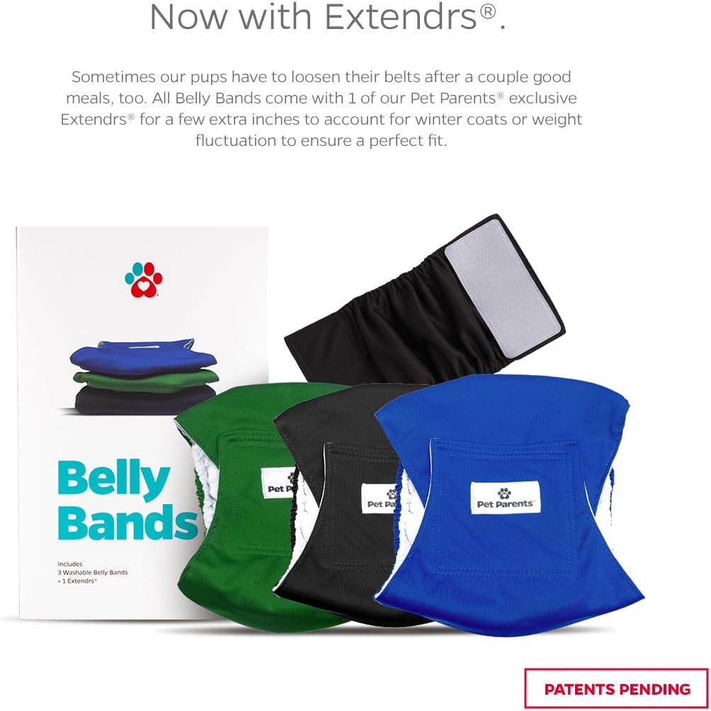Bandas para vientre de perros lavables (3 PACK) de fundas