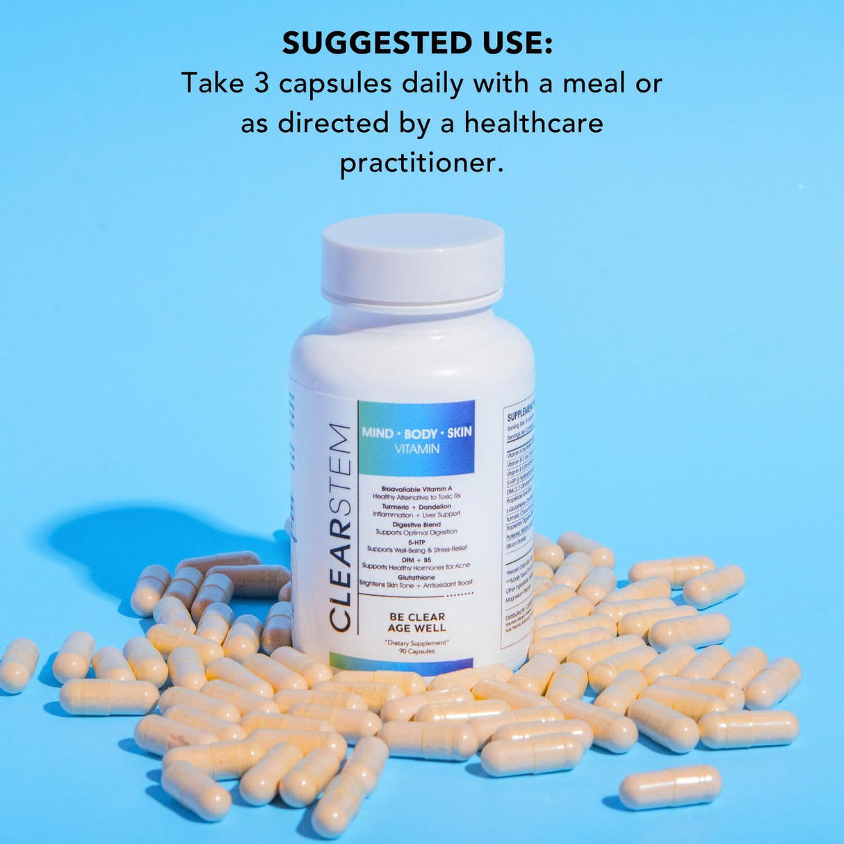 Suplemento hormonal para el acné 5HTP CLEARstem