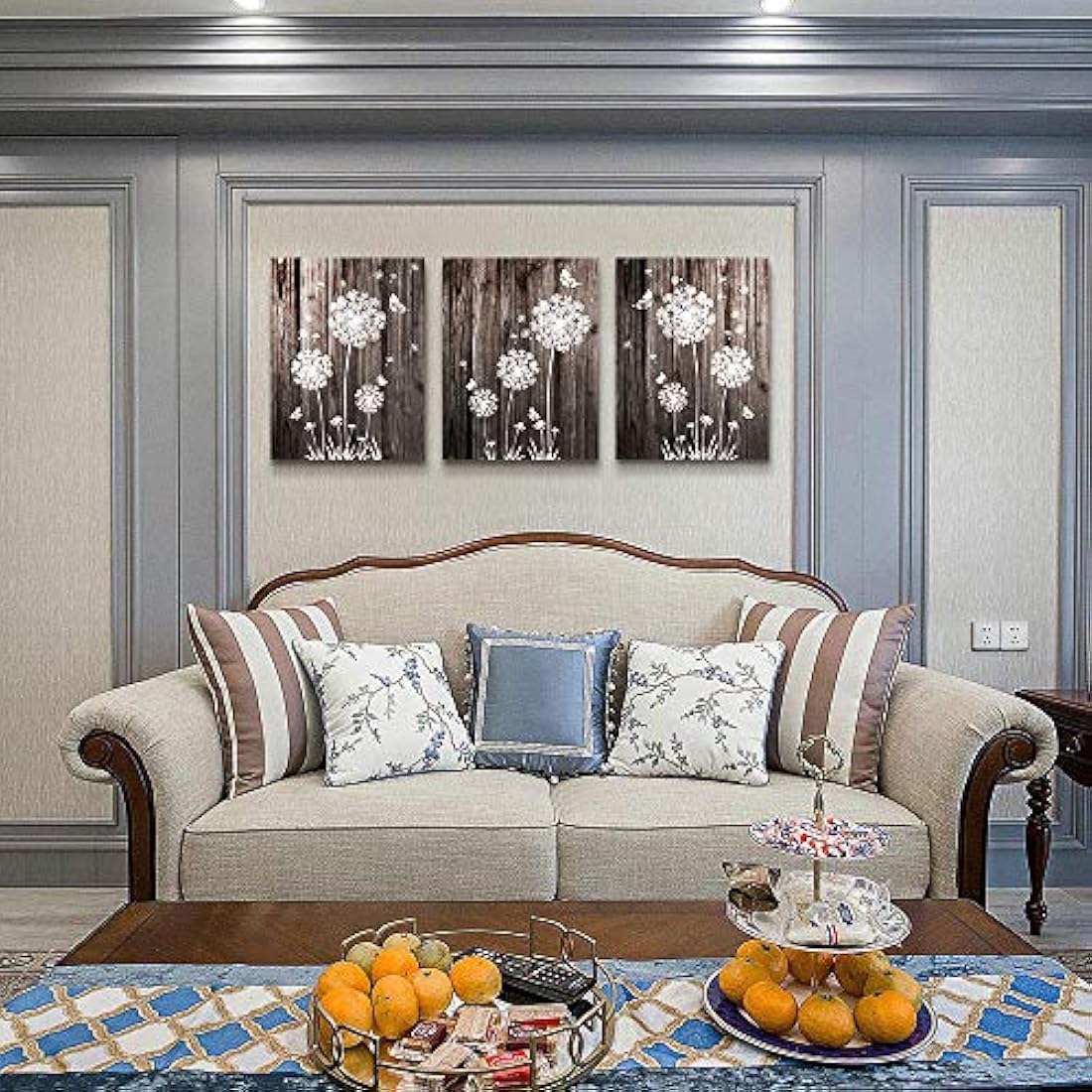 Arte de pared para dormitorio Simple Life negro y blanco