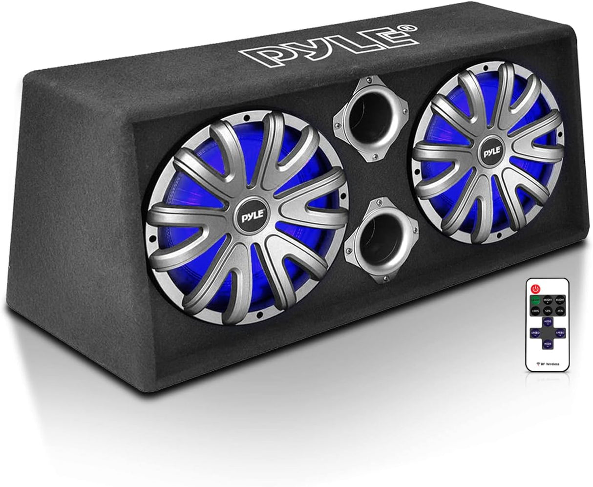 Parlantes de caja de subwoofer dual PYLE PLBS102LE