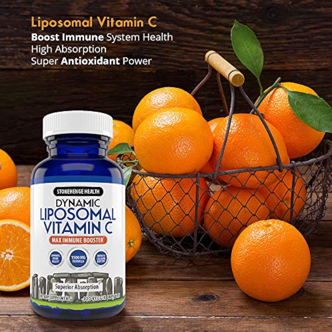 Fórmula de Vitamina C liposomal 1500 mg - 120 cápsulas