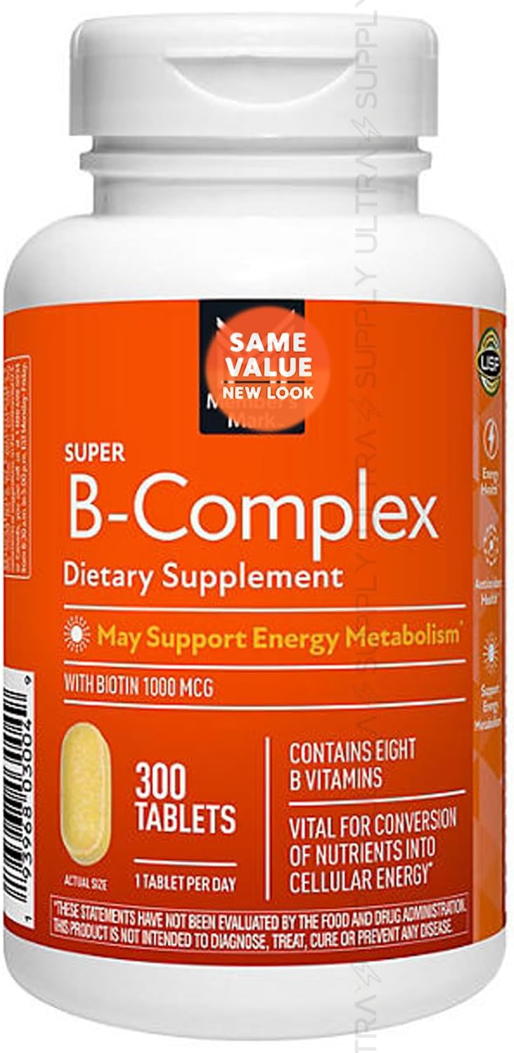 Miembros Mark Super B-Complex Tabletas, 300, Alto Potasio