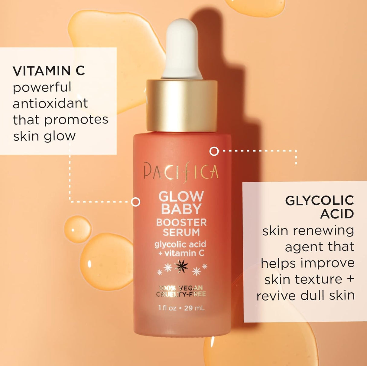 Serum para cara, vitamina C y ácido glicólico