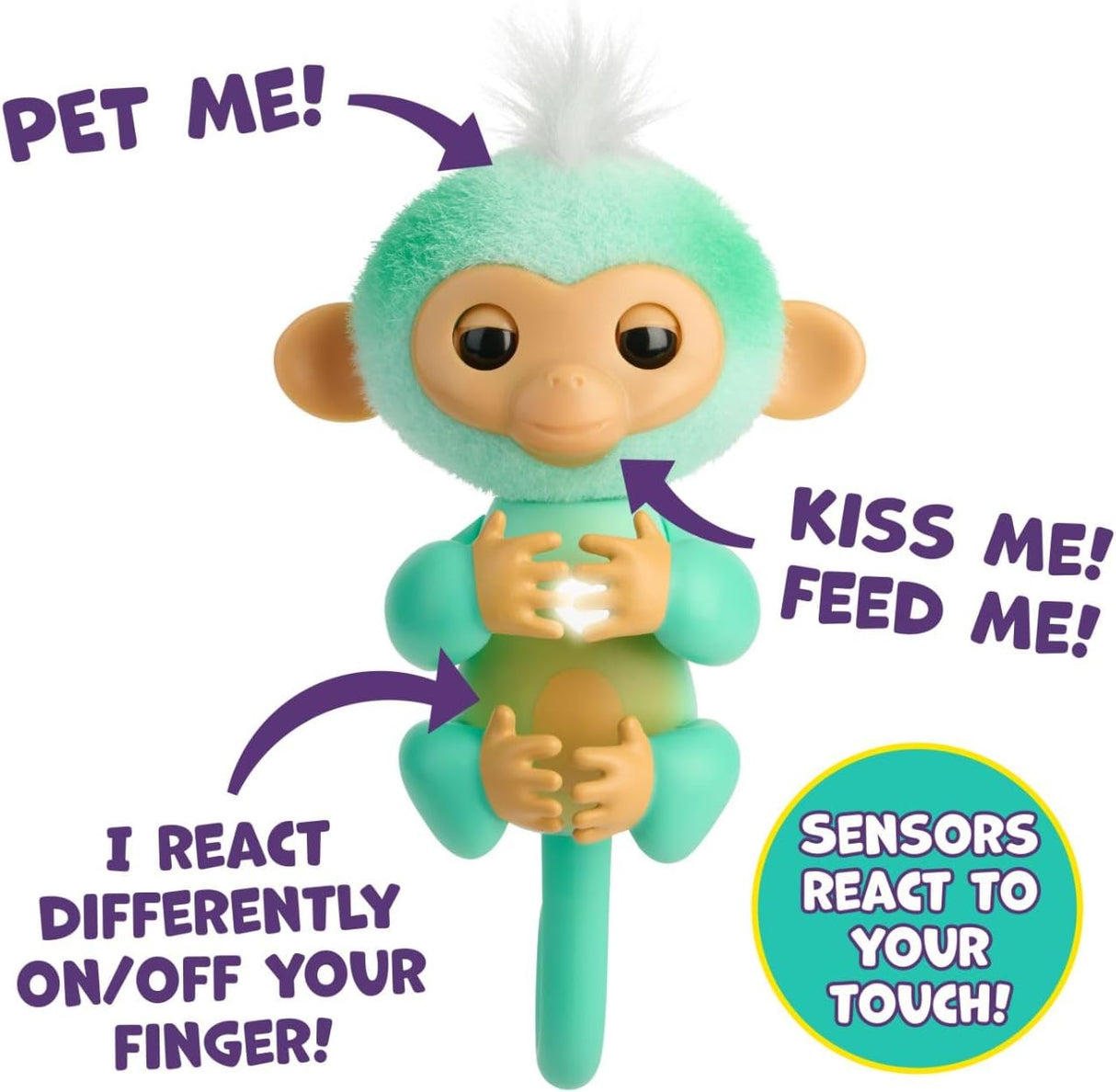 Mono Interactivo Fingerlings 2023 - 70+ Sonidos y Reacciones - Ava