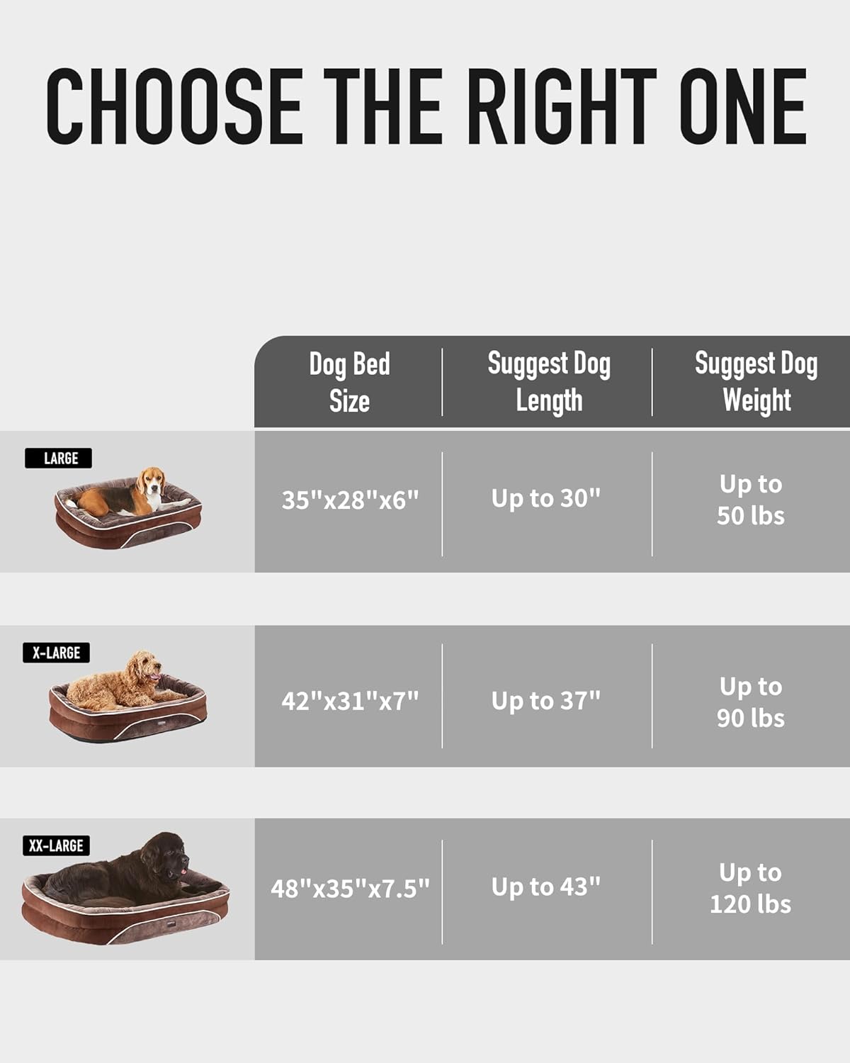 Cama ortopédica para perros grandes, soporte de espuma, modelo X