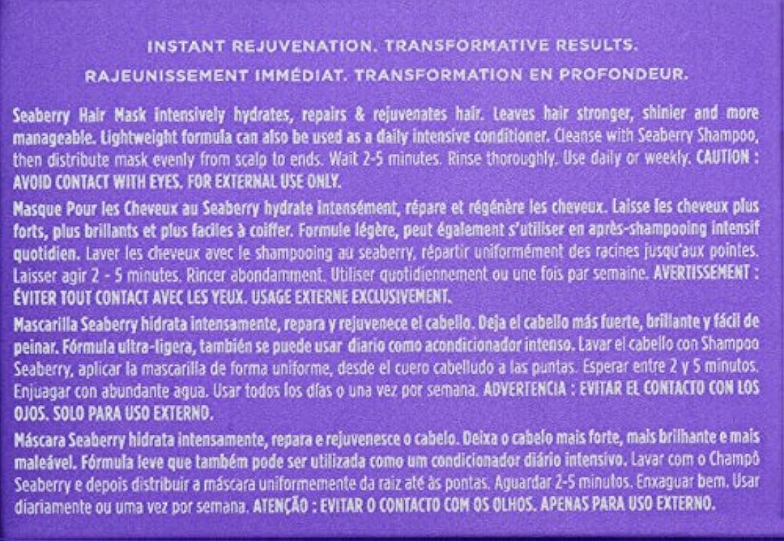 Máscara profesional Seaberry de tamaño mediano a grueso