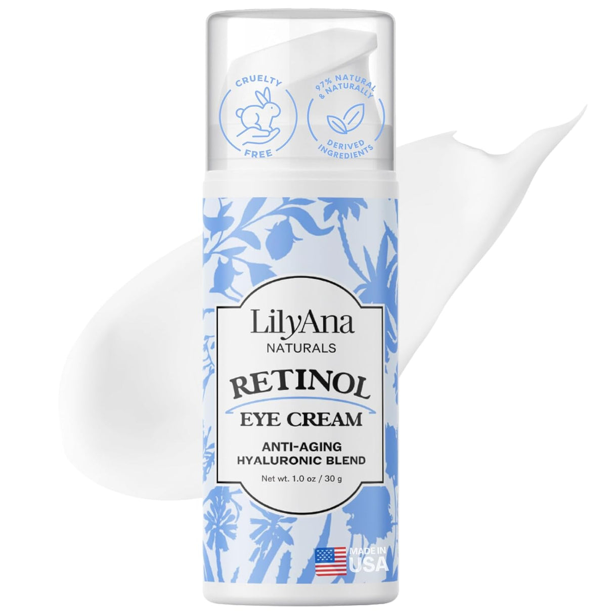 Crema de ojos con retinol para ojeras e hinchazón