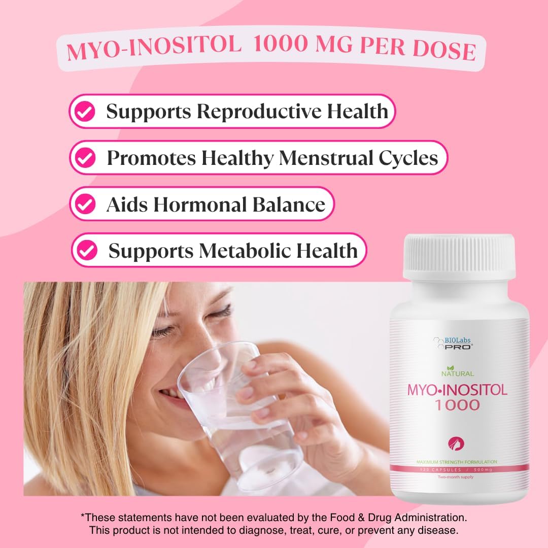 BIOLABS PRO MiInositol 1000mg Suplemento 120 caps