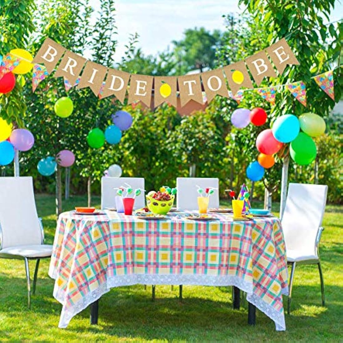 Banner de yute para novia o limón para fiesta