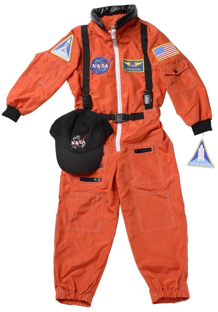 Traje de astronauta Aeromax Jr. con gorra bordada y parches