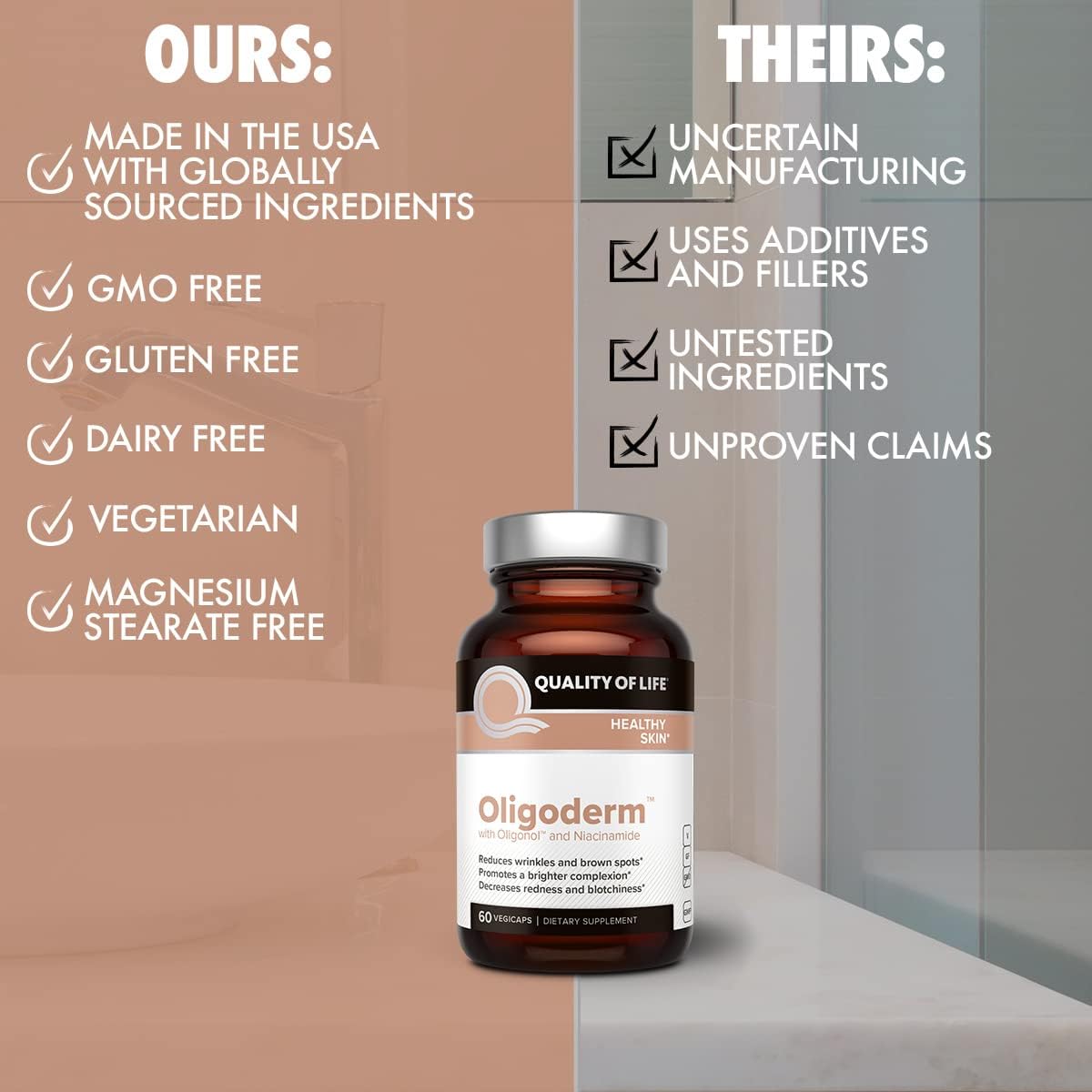 Suplemento niacinamida de apoyo para la piel con oligonol