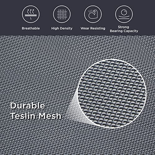 Bedsure Elevated Dog Bed, Outdoor Raised Dog Cots Beds with No-Slip Feet, Stable Frame & Durable Supportive Teslin Recyclable Mesh, Breathable, Indoor and Outdoor Pet Beds, Fits up to 40-85 lbs, S-L Sizes