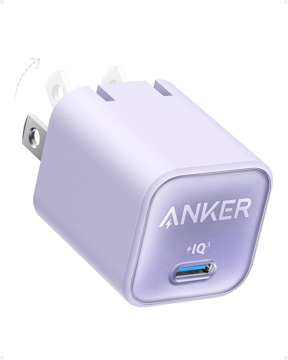 Cargador USB C GaN de 30 W plegable Anker