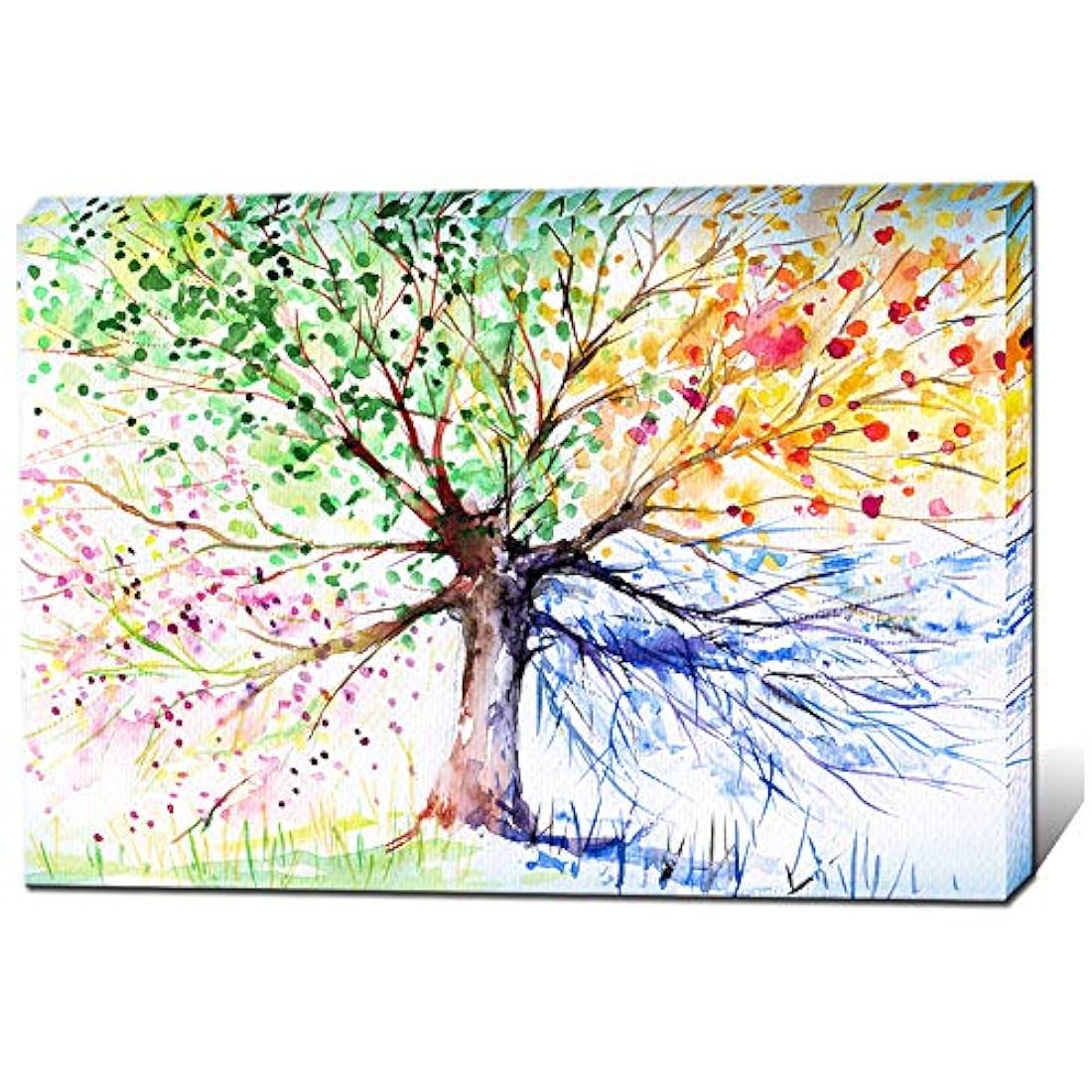 Pintura en lienzo con diseño de árbol de la vida