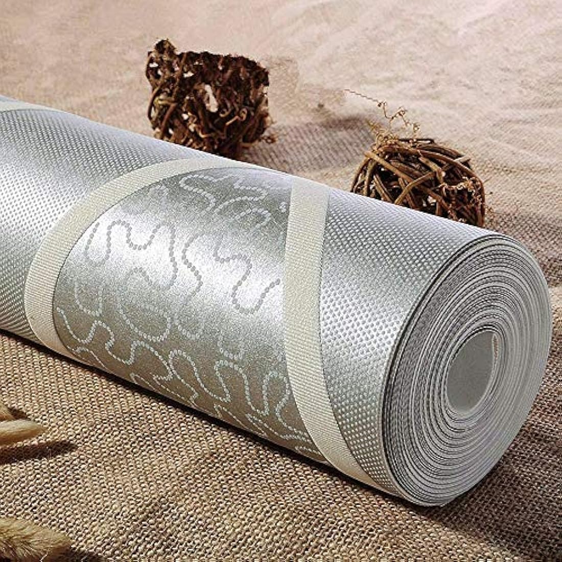 Rollo de papel pintado para pared, diseño de hojas no tejida