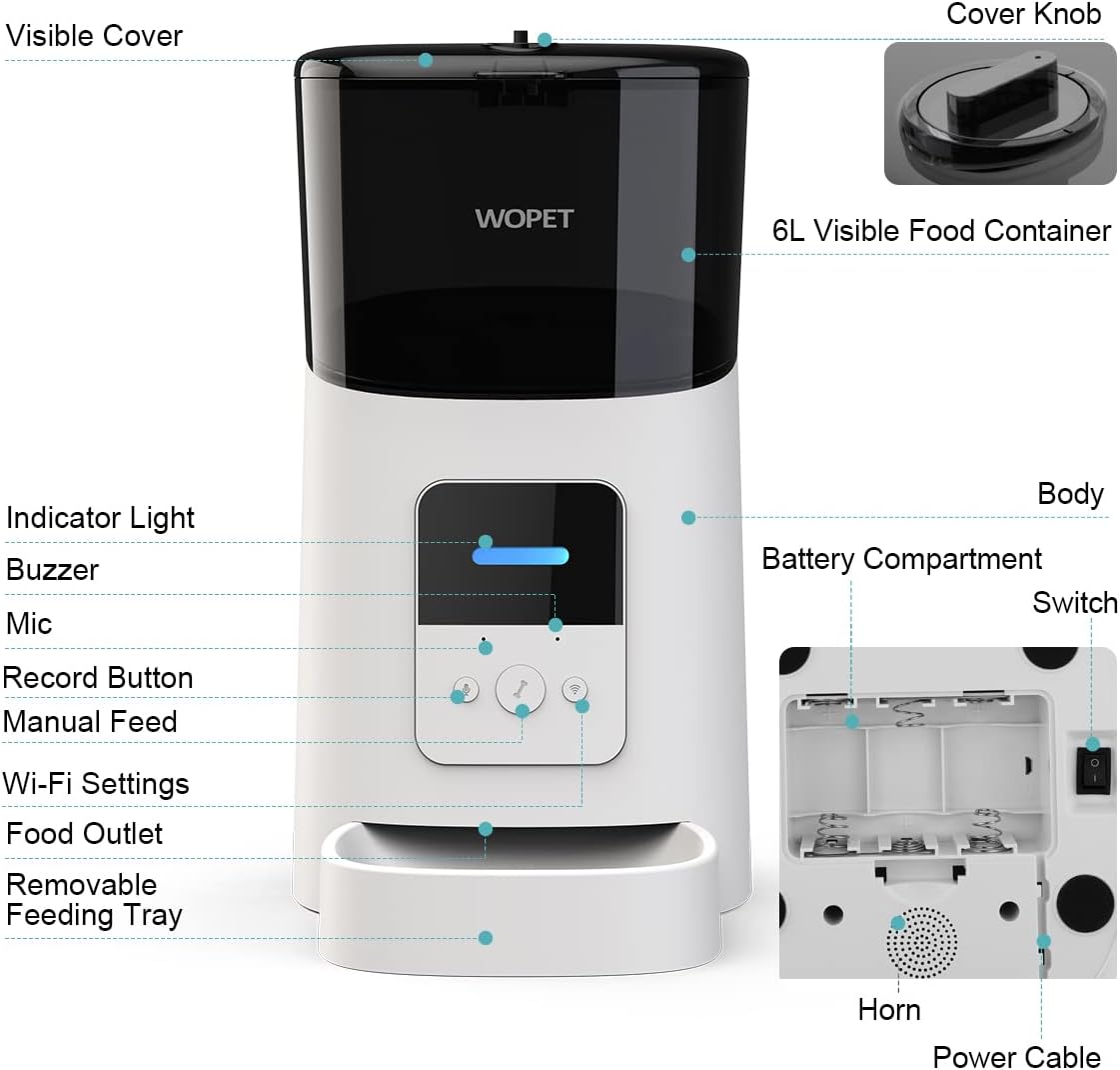 Comederos y Bebederos automático para gatos de 6 L