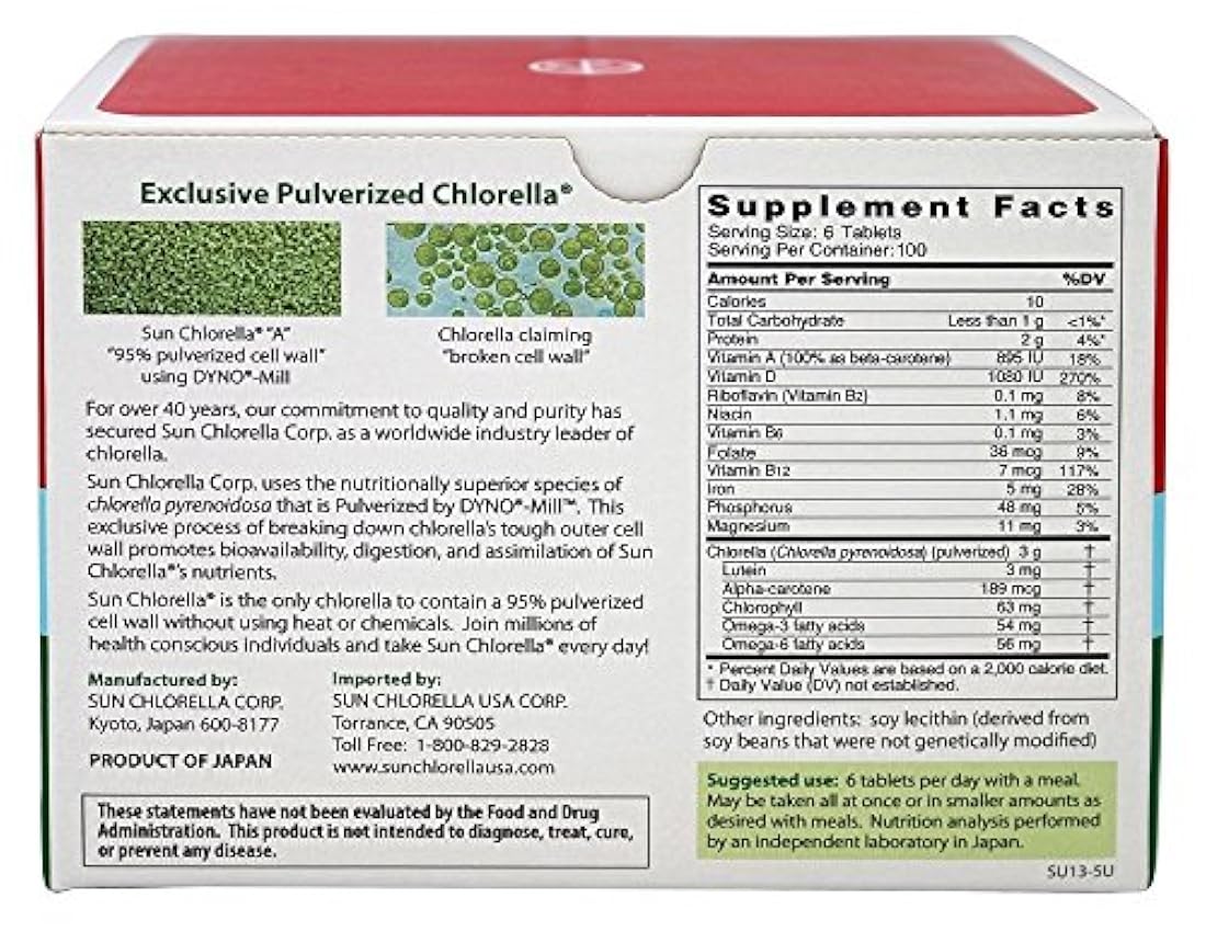 Sun Chlorella A comprimidos - 500 mg - 600 comprimidos