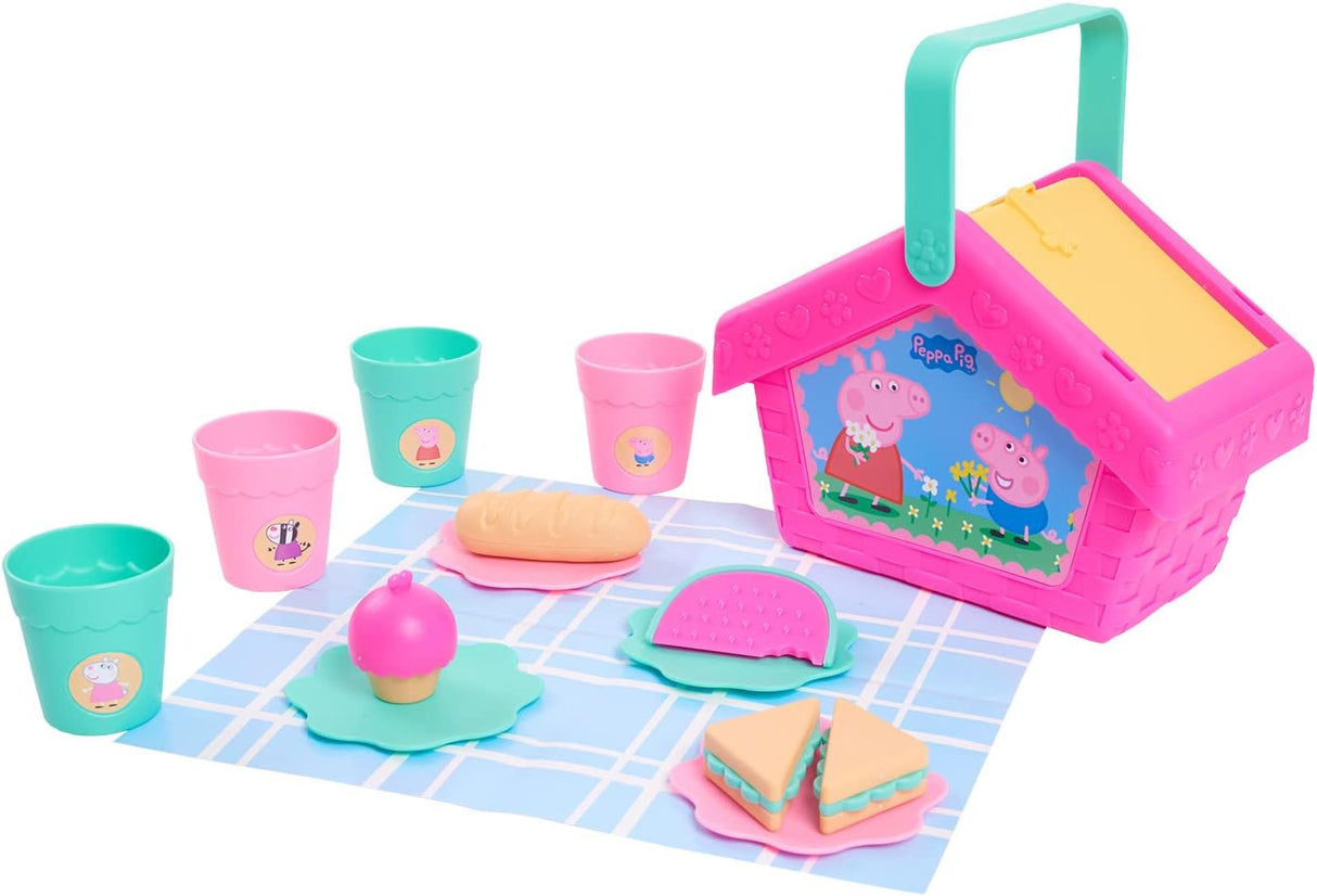 Set de Picnic Peppa Pig, Juguete de Viaje, 15 Piezas