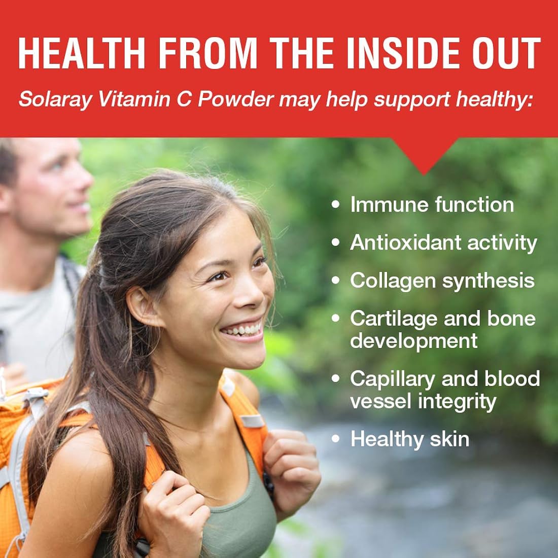 SOLARAY Polvo cristalino de vitamina C de 8 oz en polvo