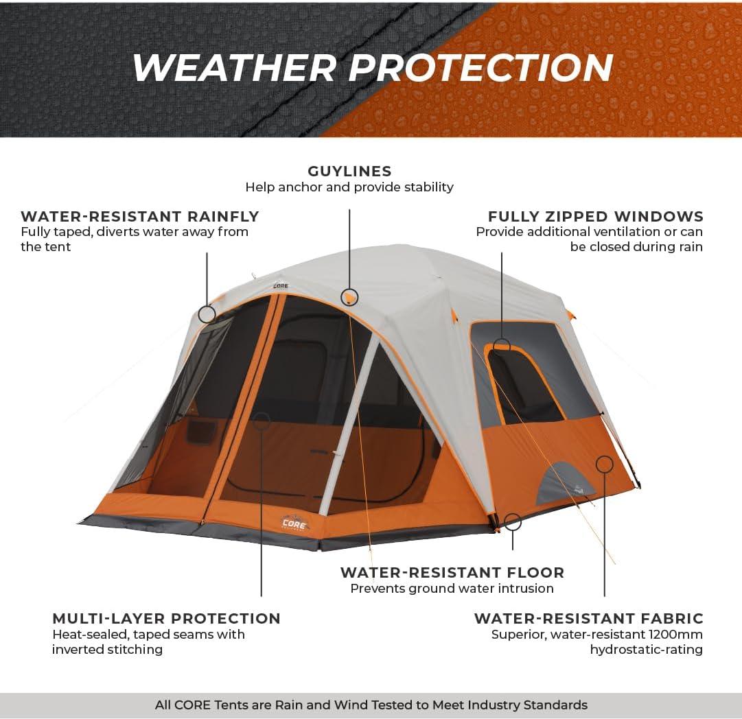 Tiendas de campaña portátil con bolsa de transporte CORE